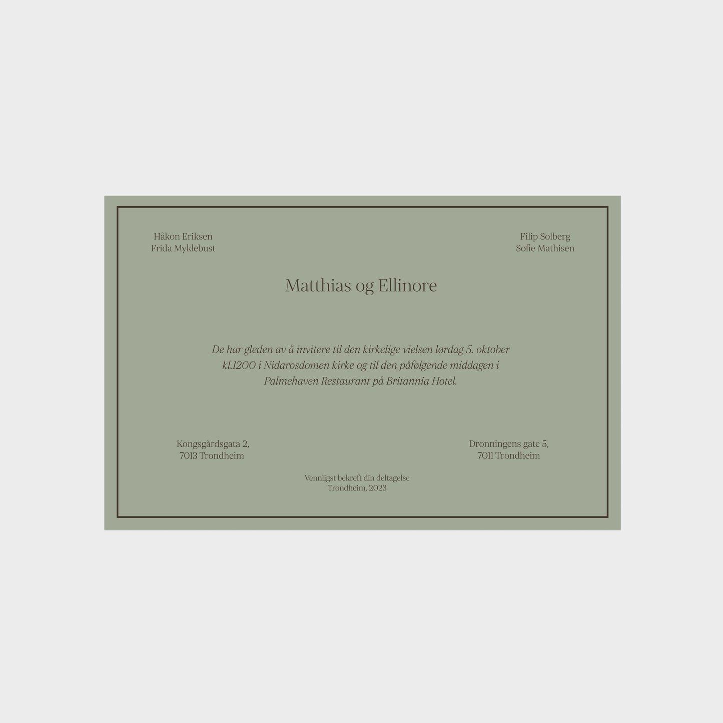 Art Nouveau wedding set