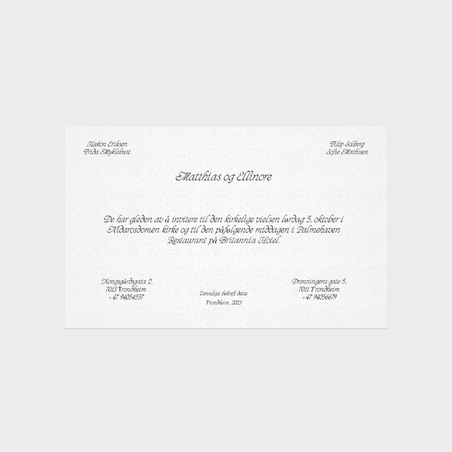 Romantic invitations