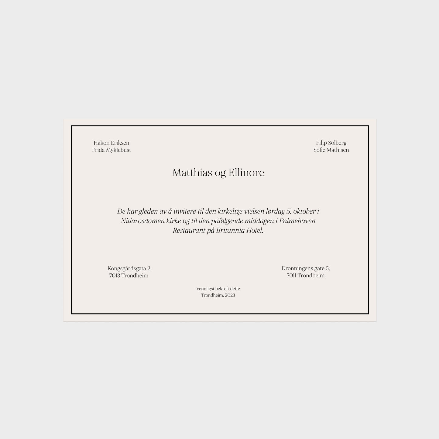 Art Nouveau wedding set