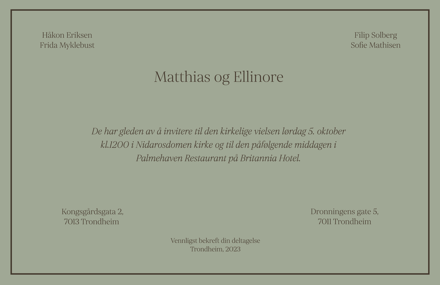 bryllupsinvitasjon trondheim