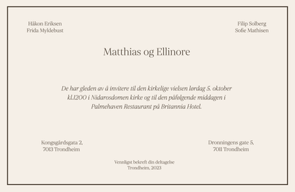 Classic invitations