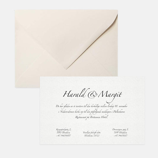 Classy wedding invitations set