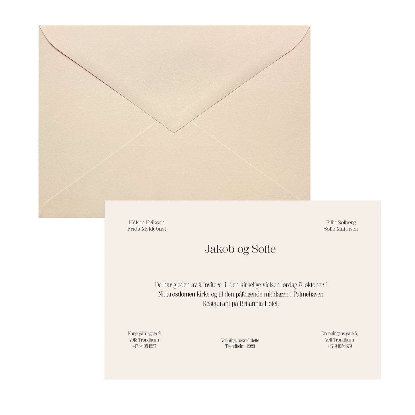 Art Cotton set (invitations + envelope)