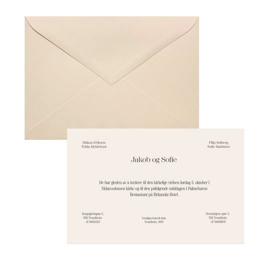 Art Cotton set (invitations + envelope)