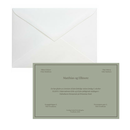 Classic wedding set (invitation + envelope)