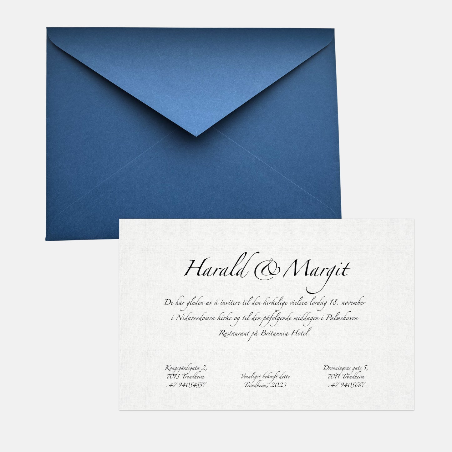 C5 navy blue envelope