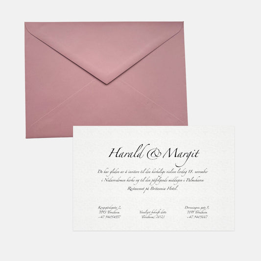 Classy wedding invitation set