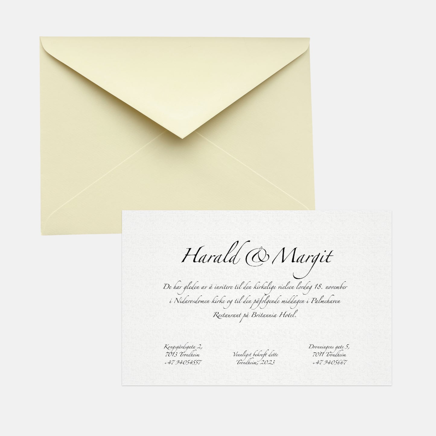 Classy wedding invitation set