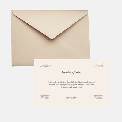 Art Cotton set (invitations + envelope)