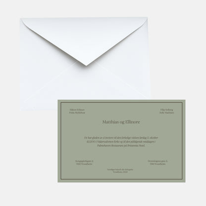 Classic wedding set (invitation + envelope)