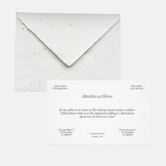 Romantic wedding set (invitation + envelope)
