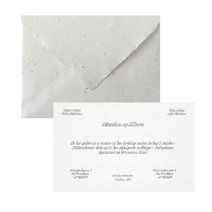 Romantic wedding set (invitation + envelope)