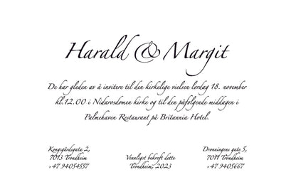 Classy wedding invitations set